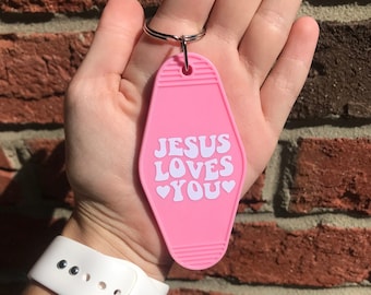 Jesus Loves You Motel Keychain: Christian Bible Gift