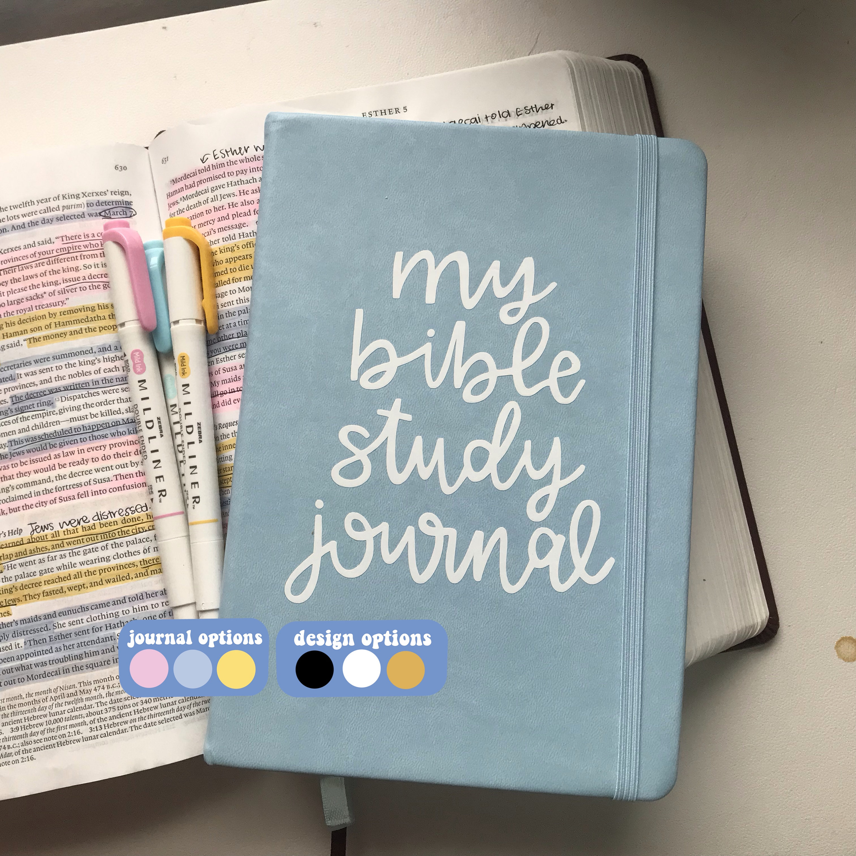 Personalized Bible Study Journal: Faux Leather Christian Notebook