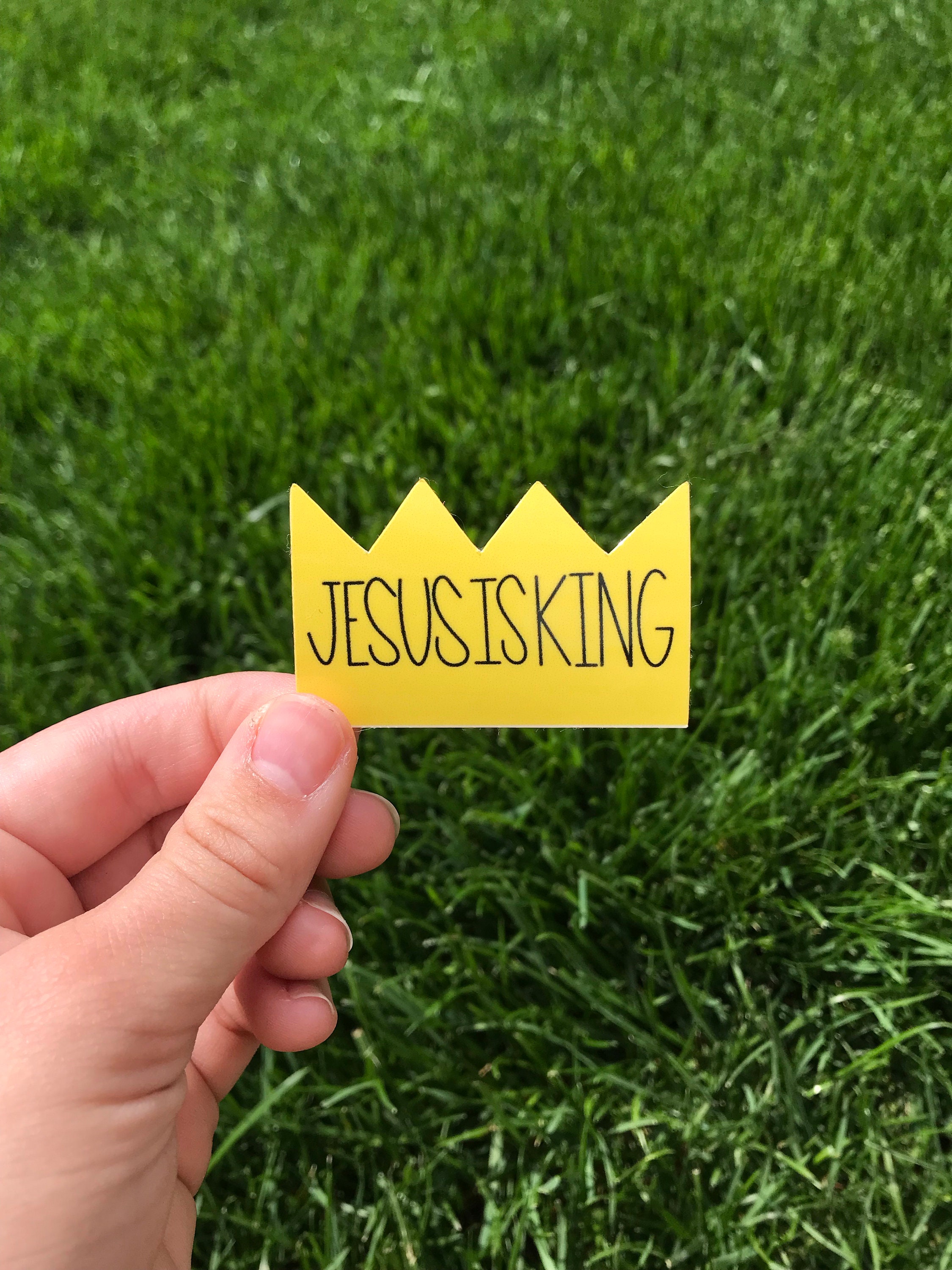 Jesus is King Sticker Christian Sticker Faith Sticker Etsy