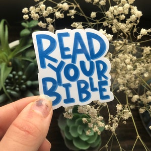 Read Your Bible Sticker: Waterproof Christian Faith Decal
