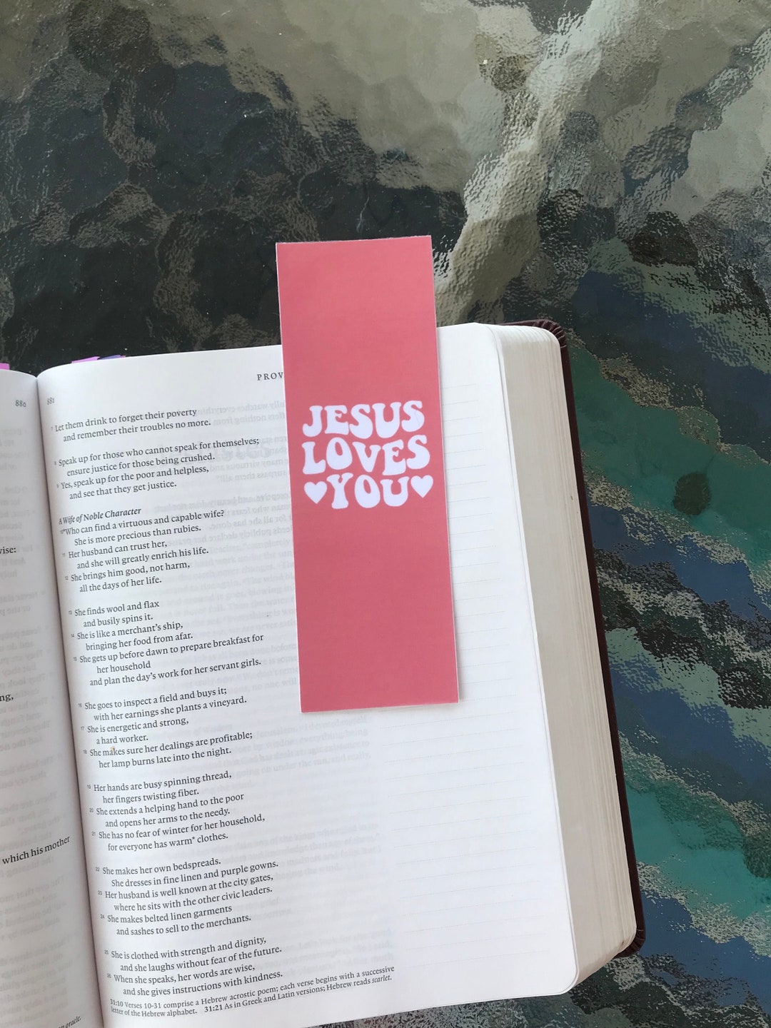 Jesus Loves You Bookmark, Christian Bookmark, Religious Bookmark, Bible ...