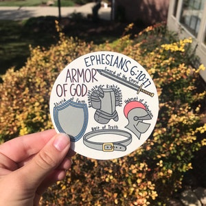 Armor of God Coaster, Christian Coaster, Faith Home Decor, Religious Gifts, Ephesians 6:10-17, set of 1
