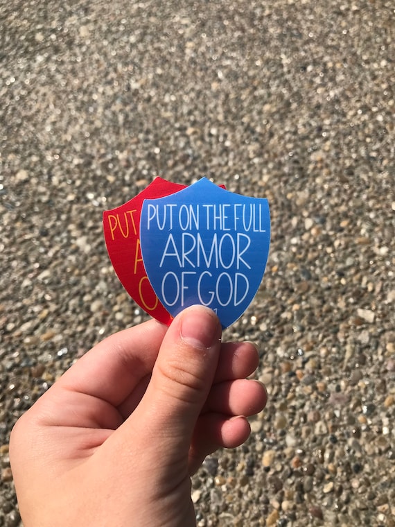 Armour of God Sticker, Ephesians 6:11 Sticker, Christian Sticker, Faith Sticker, Waterproof Sticker
