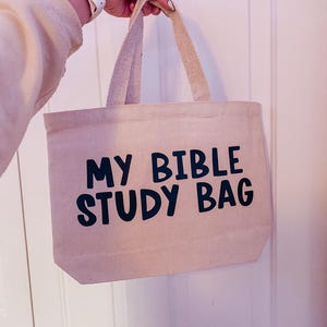 Canvas Bible Study Bag: Christian Zipper Pouch, Bible Journaling