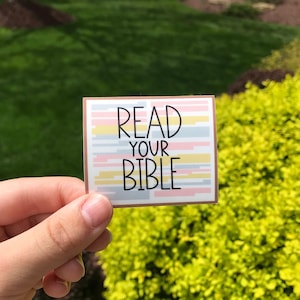 Read Your Bible Sticker, Christian Sticker, Faith Sticker, Waterproof Sticker