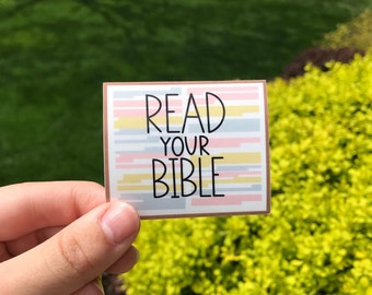 Read Your Bible Sticker: Waterproof Christian Faith Decal