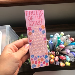 Fruits of the Spirit Bookmark, Galatians 5:22 Christian Bookmark, Religious Bookmark, Bible Bookmark, Gifts for Christians, Bible Accesories