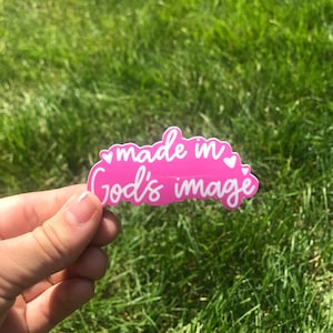 Made in God&#39;s Image Sticker: Waterproof Christian Decal
