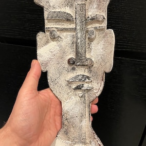 Collage, Holzmontage. „Porträt“-Skulptur, Originalkunstwerk.