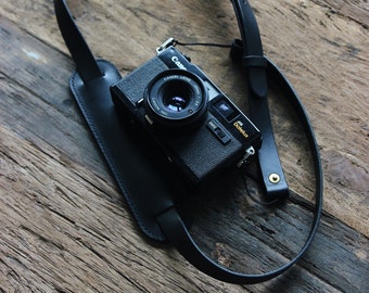 Kameragurt | Leder Kameragurt | verstellbarer Kameragurt | Kameraband  | Kameragurt schwarz