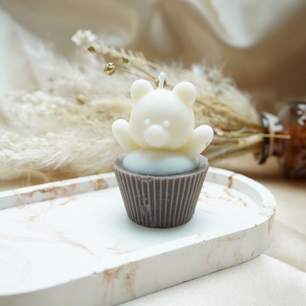 Bougie - Ourson cupcake