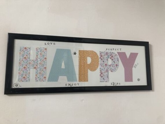 Cadre avec Lettres à Motif - Personnalisable