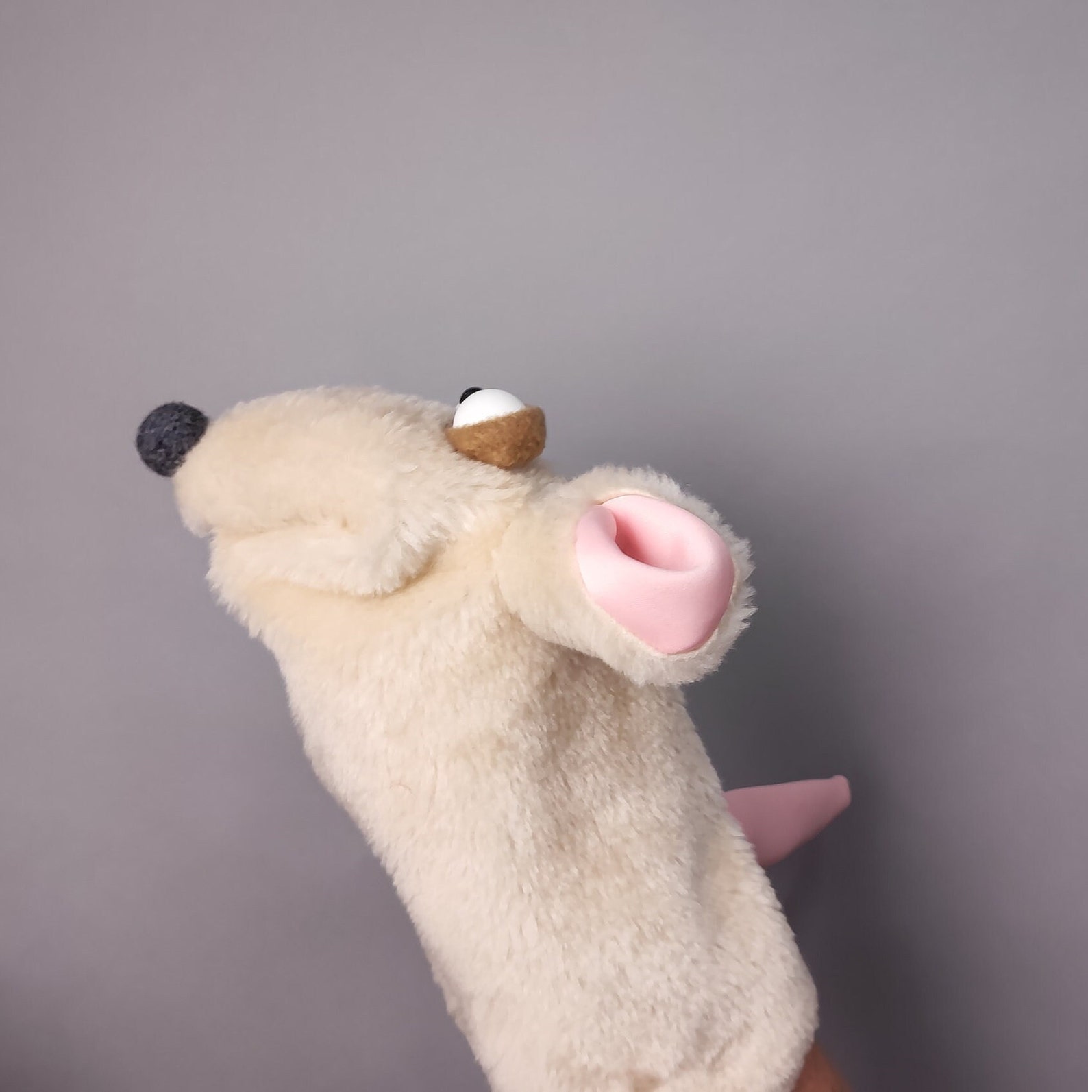 White Mouse Muppet Style Puppet Hand Puppet Dumbo Rat Educational Tool ...