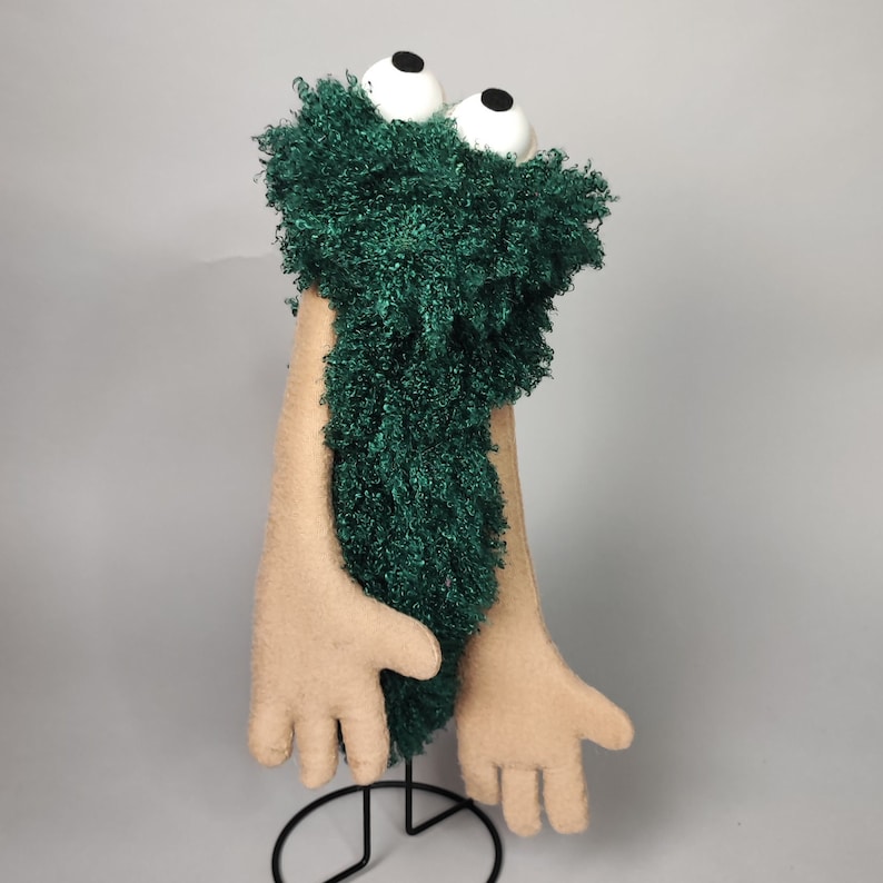 Mysterious Green Soft Hand Puppet for Therapy, Kids Play or Theater - Etsy