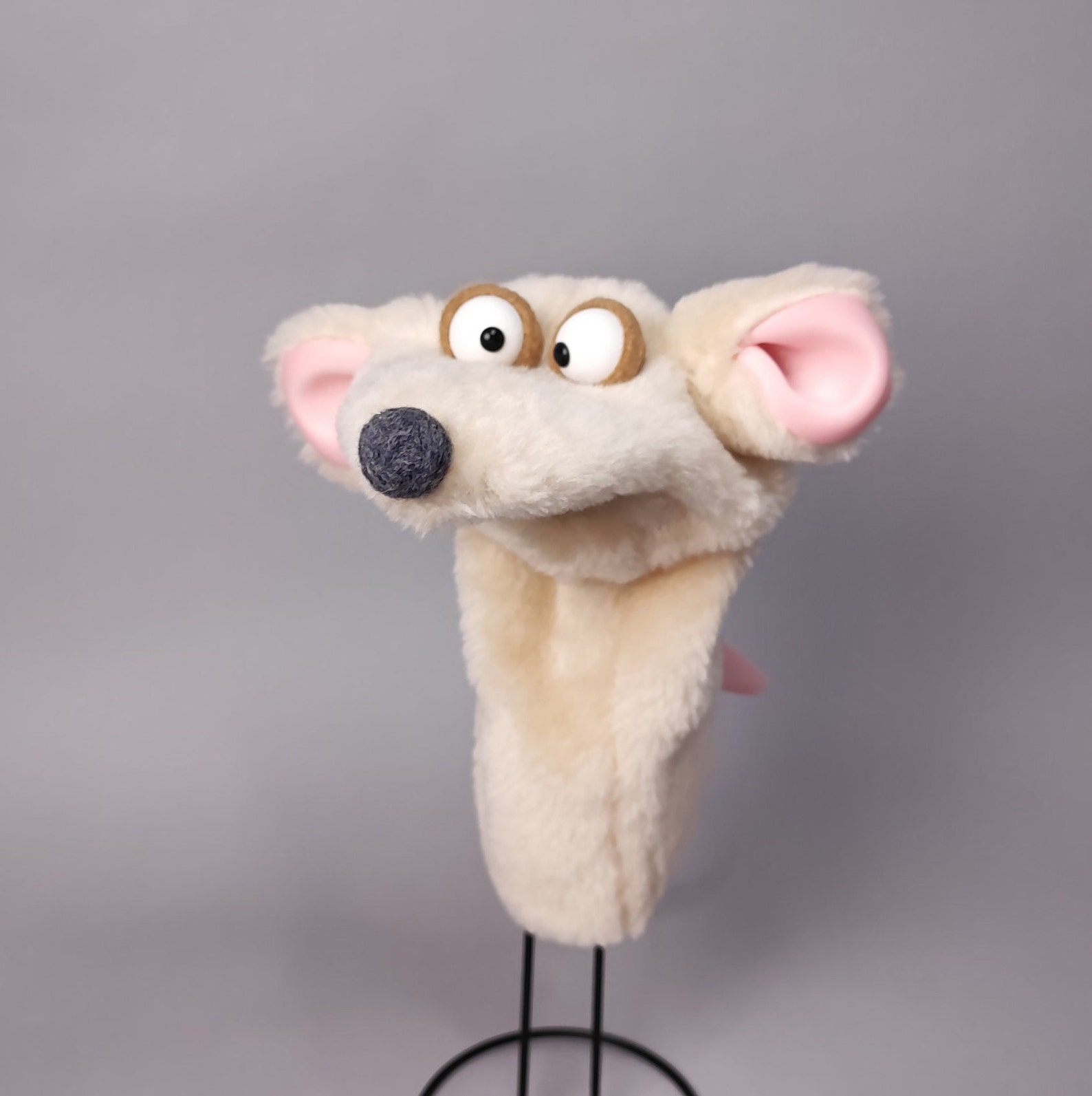 White Mouse Muppet Style Puppet Hand Puppet Dumbo Rat Educational Tool ...