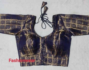 Handmade Saree Blouse, Blue Blouse for woman use in wedding with Saree and lahnga,Readymade Blouse,Blue saree Blouse,