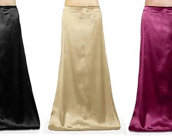 Women Underskirt, Inskirt, Petticoat, Satin Silk, Free Size Adjustable Lingerie,Sari Inner Wear ,Skirts, Dress Wrap, Sari Skirt, for Gift