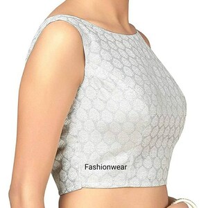CURRENTAGE　SILVER BLOUSE Designer Longsleeve Blouse Metallic Silver / Designer