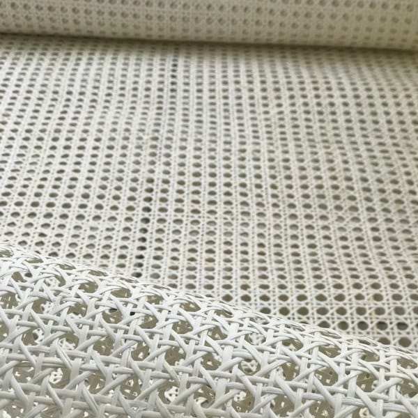 Width 24 inches White Hexagon Rattan Cane Webbing/ Premium cane webbing roll for DIY project/ For cabinet/ Rattan Console/ Cut to feet