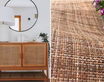 18/24/36" width/ Rattan Webbing Cane for DIY Projects / Natural Pre-woven Open Mesh Cane - Natural Radio Weave Decoration - Cut to length