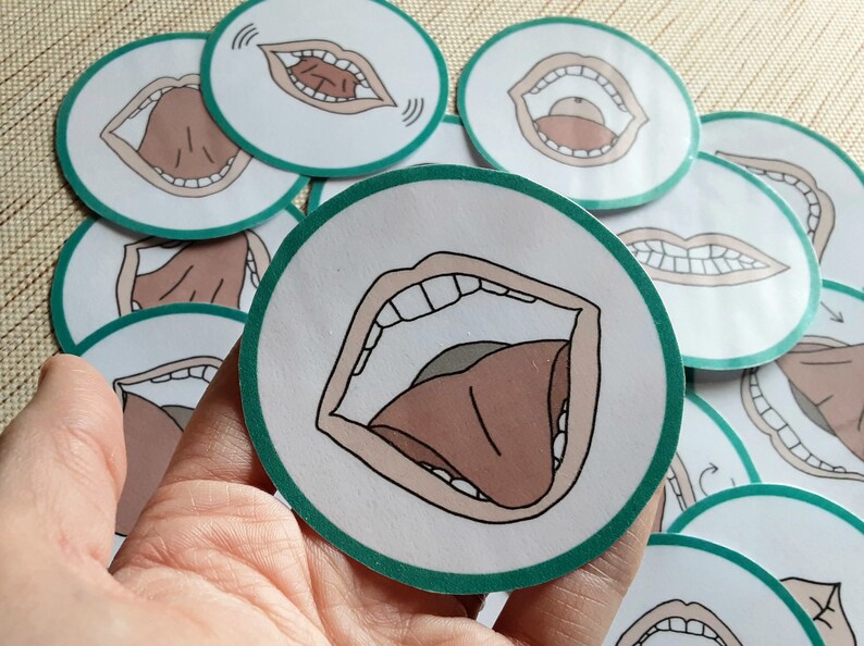 Tongue Exercises 18 Pictures of the Oral Area Practising Speech Therapy Articulation