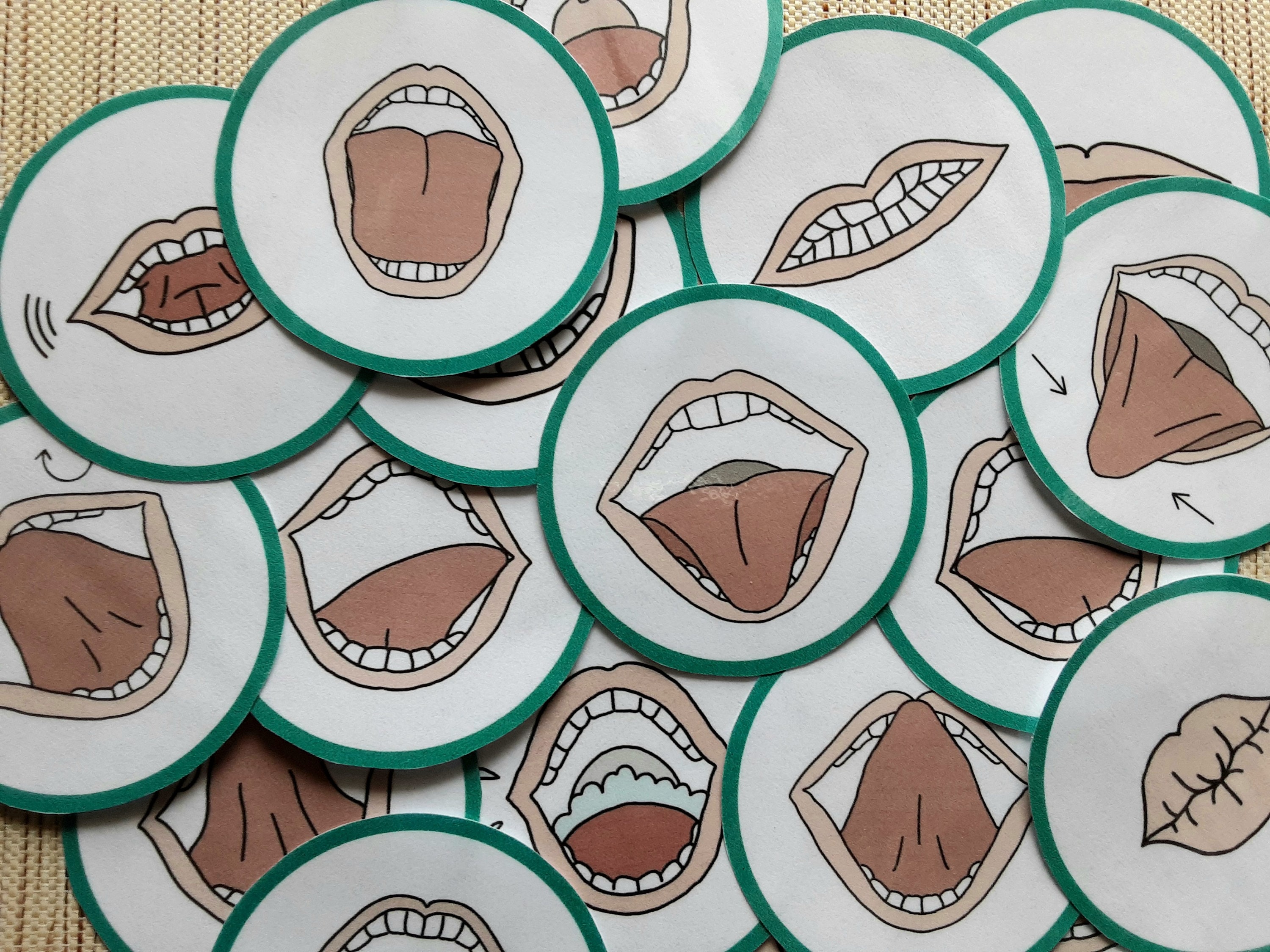 Tongue Exercises 18 Pictures of the Oral Area Practising Speech Therapy