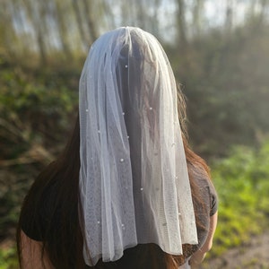 Pearl Beaded Veil | Pearl Hair Piece | Bride to Be Hair Accessory | Hen Party Essential | Bacherlorette Party