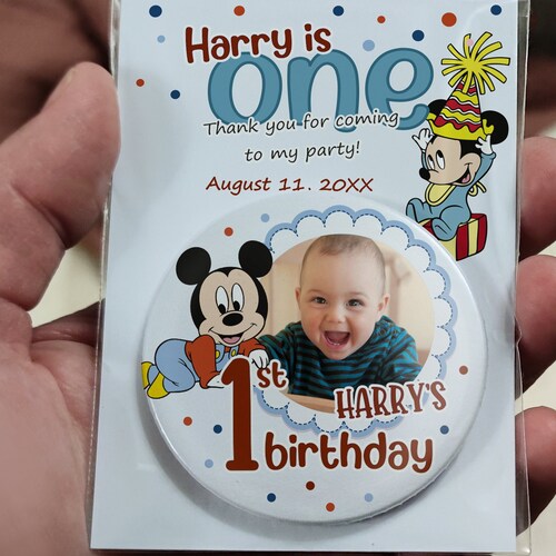 Personalized First Birthday / 1 Year Old Party Favors / Etsy