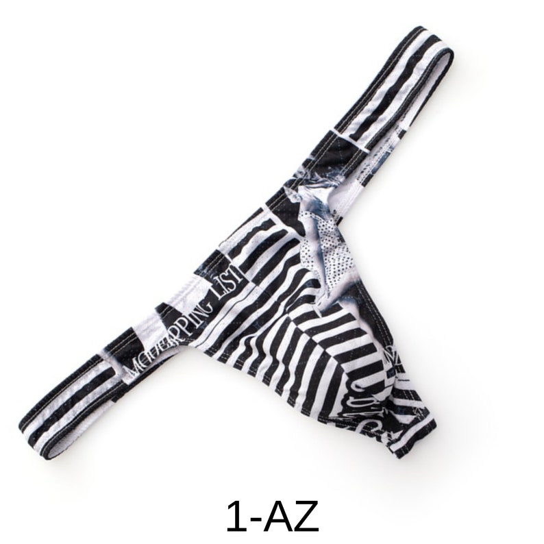 6 Different Best Printsmens Bikini Swimwear Pouch Mens Thong Etsy