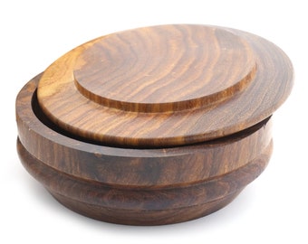 Handmade wooden shaving bowl, shaving bowl with lid, shaving soap bowl, shaving foam bowl, the best wooden bowl