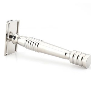 High quality classic stainless steel double edge razor with long handle