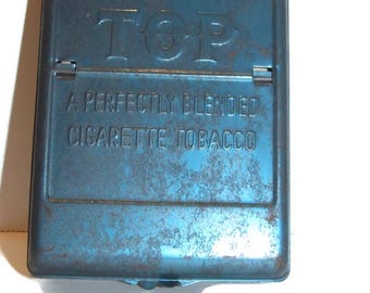 vintage top cigarette roller Vintage TOP Cigarette Roller – 1950s Blue Metal Tobacco Rolling Machine  With Original Instructions