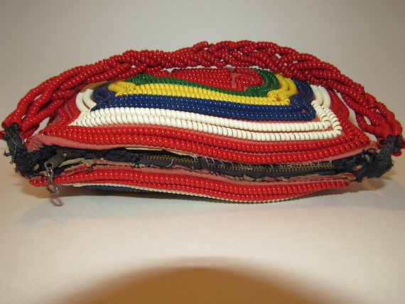 Vintage 1940s Telephone Cord Purse – Multicolor H… - image 5