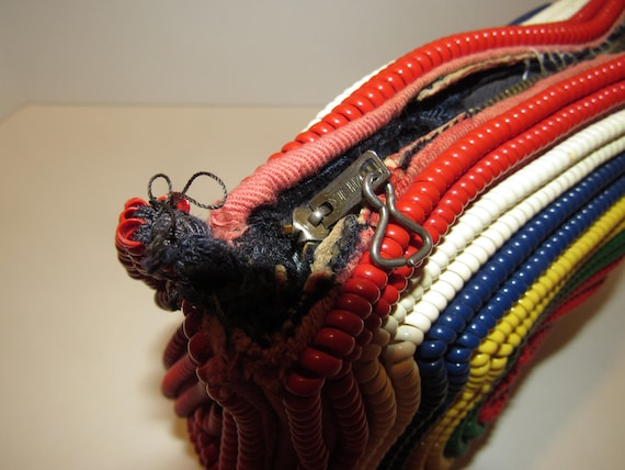 Vintage 1940s Telephone Cord Purse – Multicolor H… - image 6