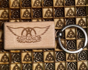 Aerosmith Laser Engraved Keychain