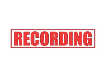 RECORDING Vinyl Decal