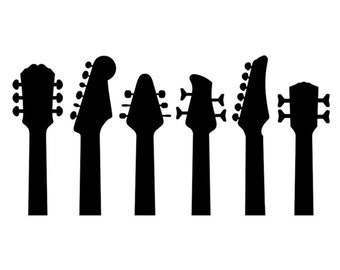 Guitar Headstocks Vinyl Decal