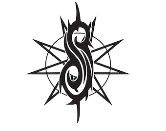 Slipknot Logo with Nine-Pointed Star Vinyl Decal