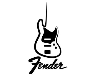 Fender Stratocaster Stylized Logo Vinyl Decal