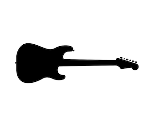 Fender Stratocaster Guitar Silhouette Vinyl Decal