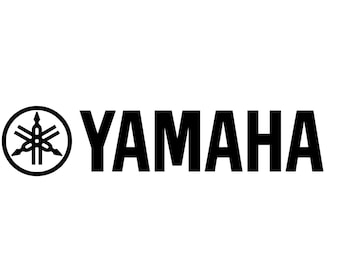 Yamaha Logo with Text Vinyl Decal