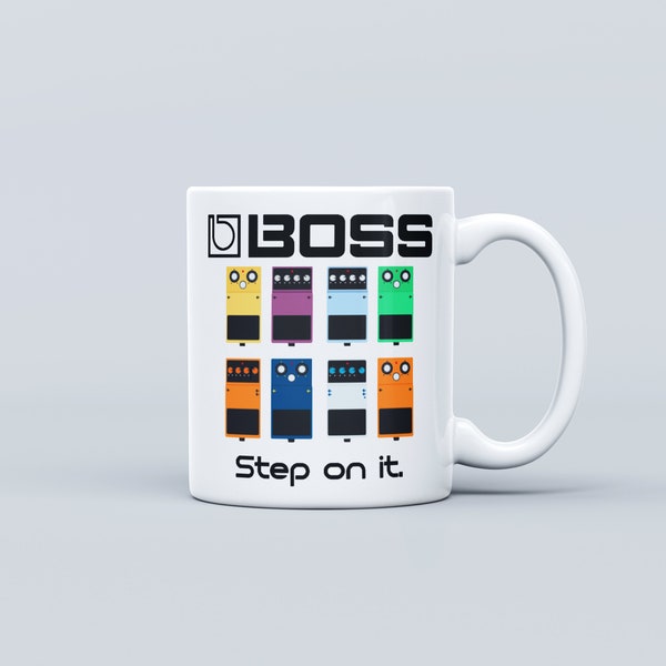 Stylized Boss Guitar Pedals Coffee Mug