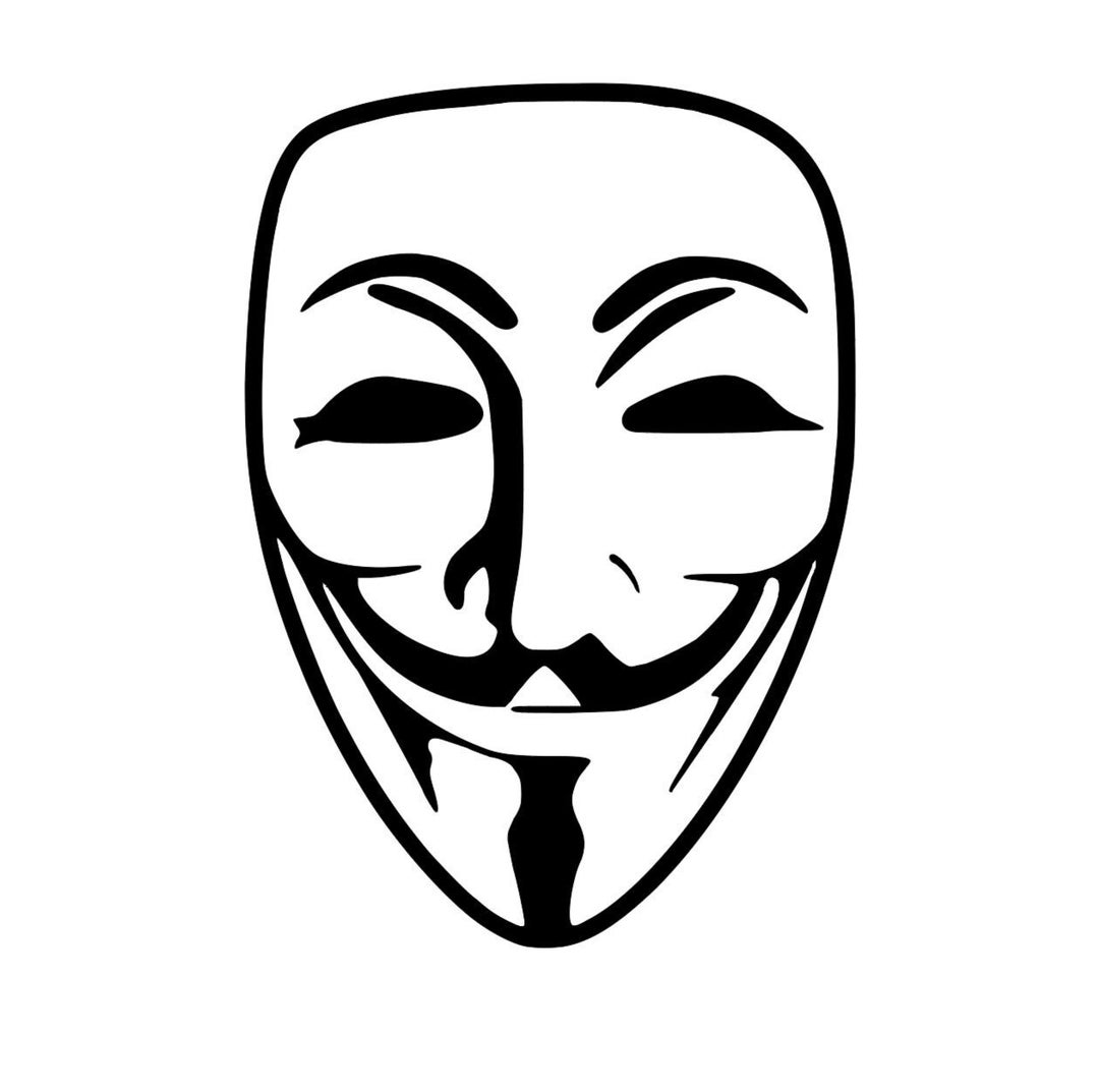 Guy Fawkes / Anonymous Vinyl Decal - Etsy
