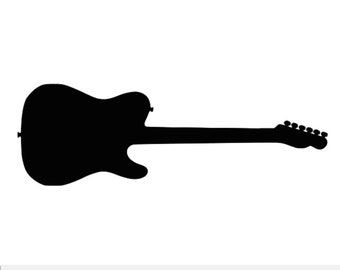 Fender Telecaster Guitar Silhouette Vinyl Decal