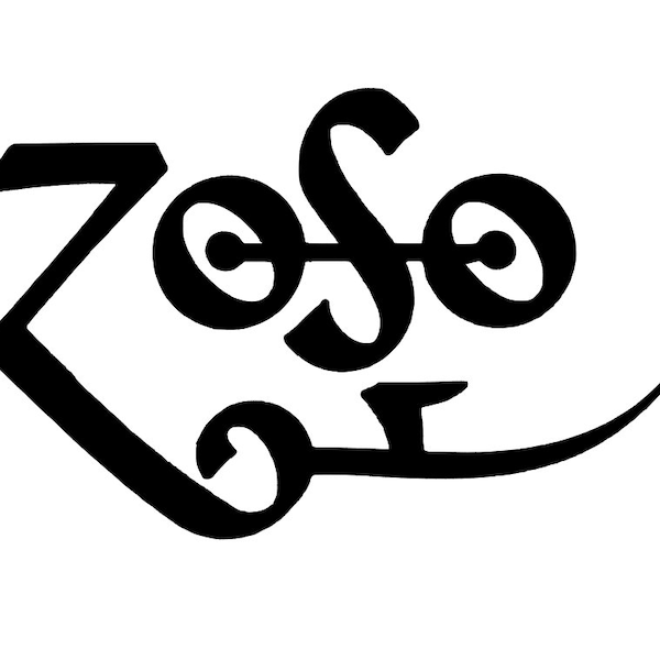 Jimmy Page Zoso Logo Vinyl Decal