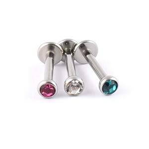 Surgical Steel Labret Studs - PACK OF 2 : Tragus Helix Lip Stud