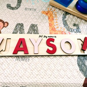 Wooden Name Puzzle, Name Puzzles for Toddlers, Kids Name Puzzle, First Birthday Gift, Custom Name Puzzle, Baby Shower Gift, Montessori