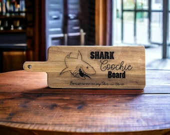 Tabla Shark Coochie, porque nadie puede decir charcutería, charcutería, tabla de servir, bandeja de servicio, regalo de cumpleaños, regalo para ella, regalo para él