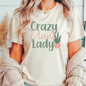 Crazy Plant Lady, Plant Lady SVG, Plant Addiction SVG, Plant Lover T-Shirt, Digitaler Download