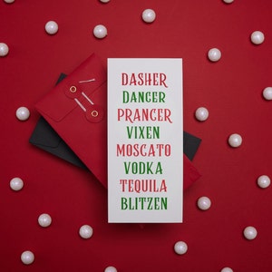 Divertente renna alcol in formato SVG, Dasher ballerino prancer volpe Moscato vodka tequila blitzen tshirt, file di taglio di Natale, Natale in formato SVG